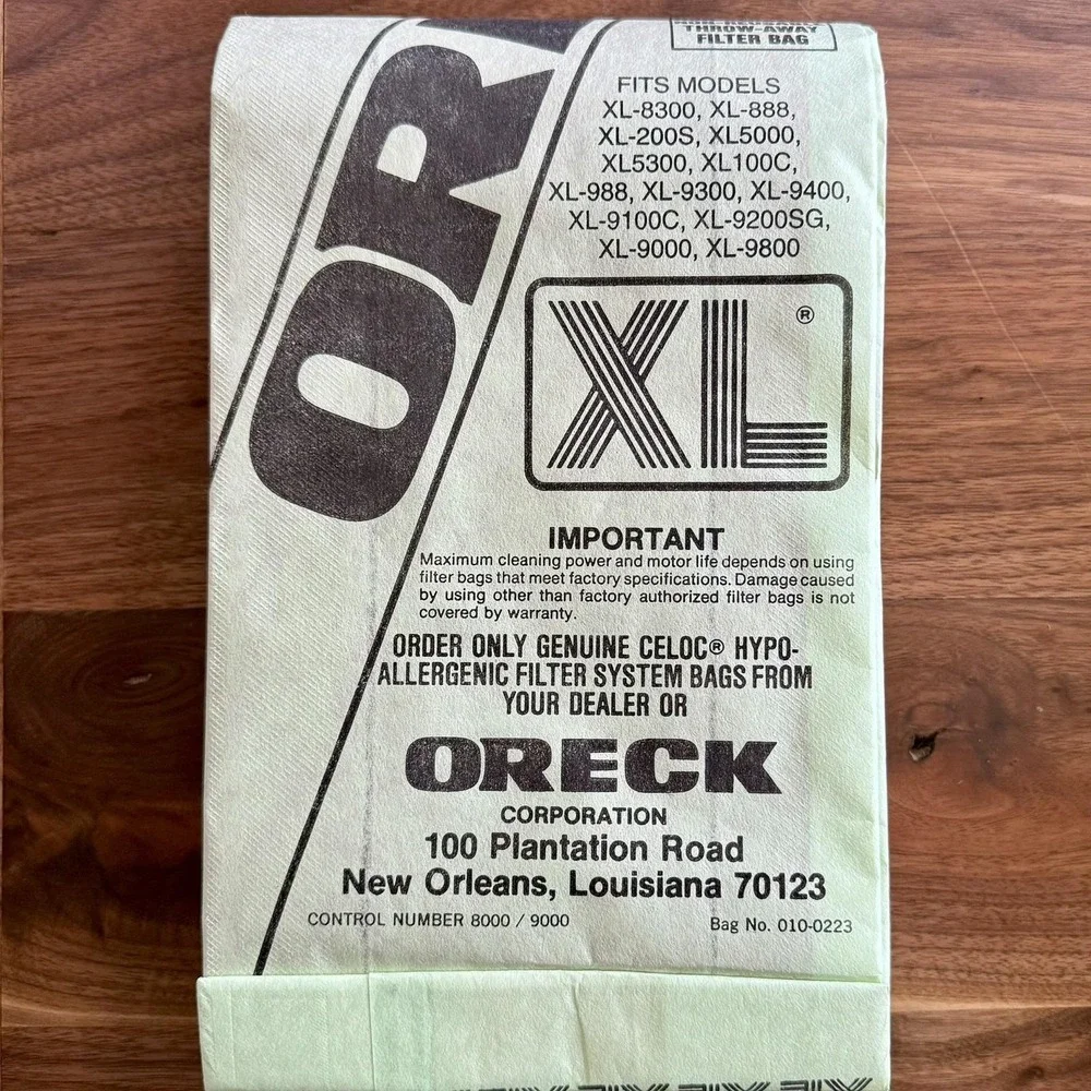 LOT of 7 Oreck 1991 Celoc Hypo-Allergenic Filter Bags PK8000-9DW XL‎ Models